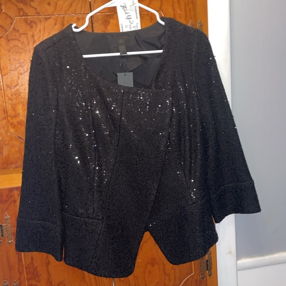 Wool BRAND NEW Banana Republic Monogram Sequin Jacket New years - Picture 11 of 11